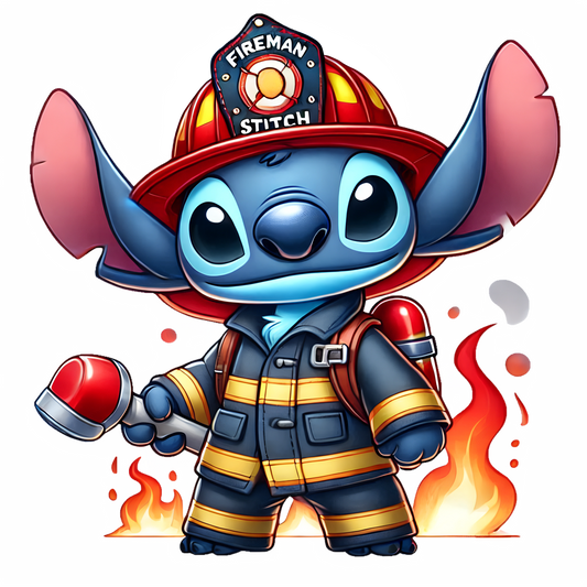 Fireman Stitch Sticker - 2x2