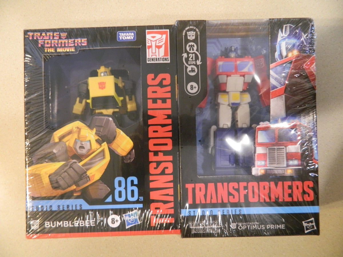 Transformers the Movie 86-29 Bumblebee and Devastation Optimus Prime Action Figures  2-pack