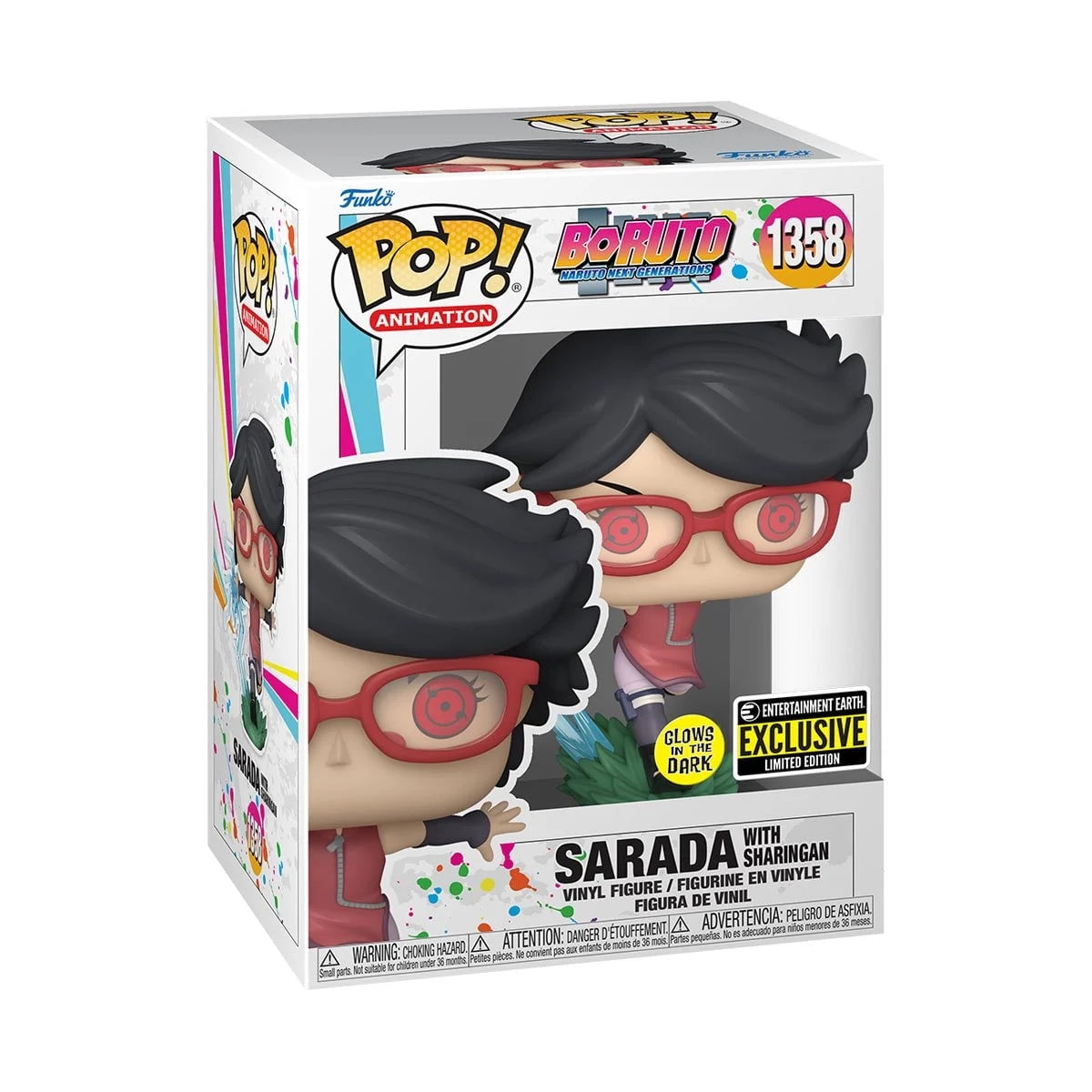 Boruto Sarada w Sharingan GITD Pop! Vinyl Figure  Not Mint