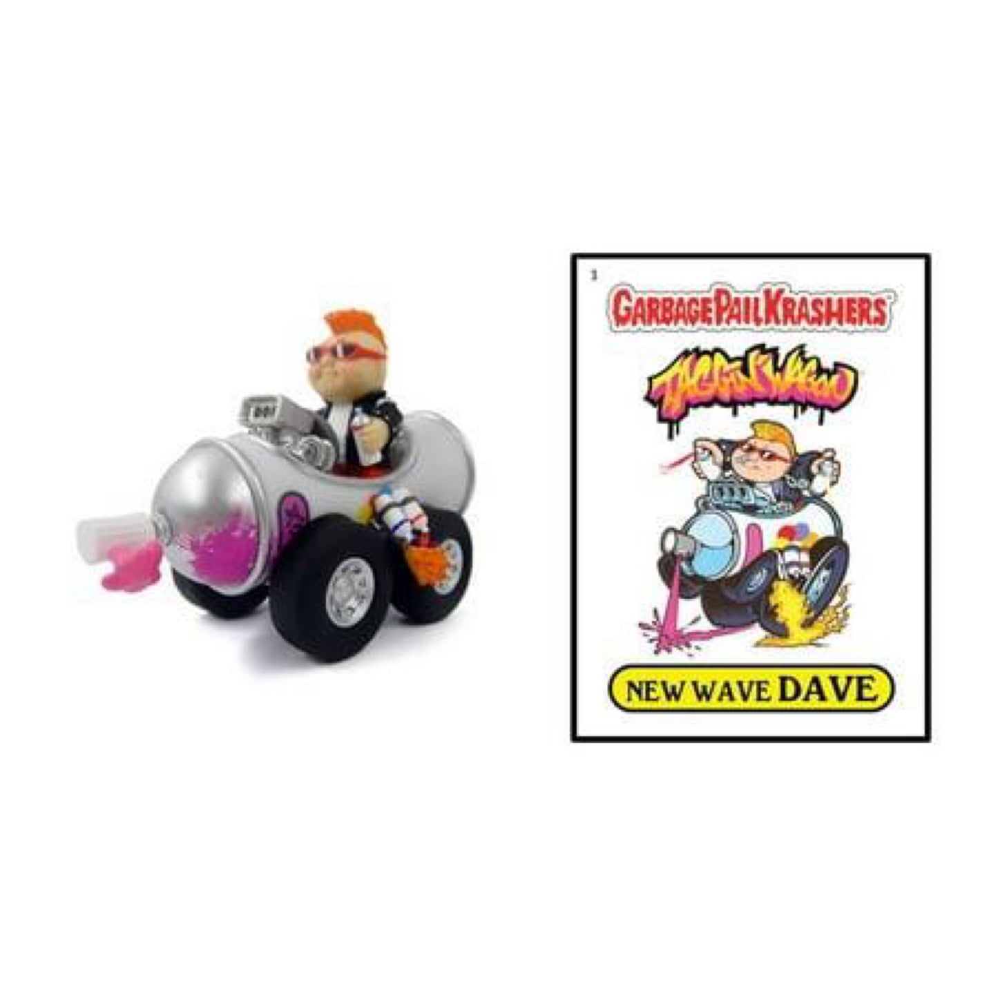 Garbage Pail Kids New Wave Dave 3 with Exclusive Trading Card by The Loyal Subjects