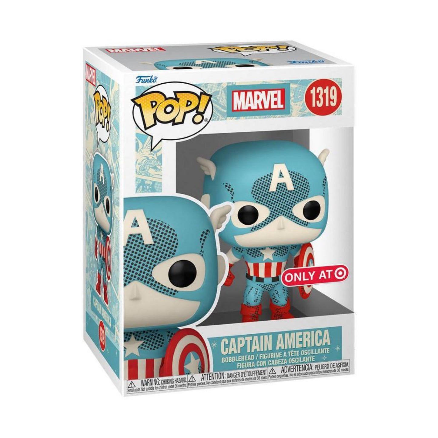 Funko Pop! Marvel: Disney 100 Retro Reimagined Captain America Figure (Target Exclusive)