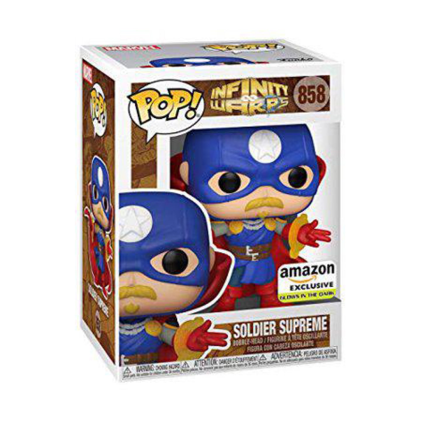 Funko Pop! Marvel Infinity Warps Soldier Supreme #858 [Glows in The Dark] Exclusive