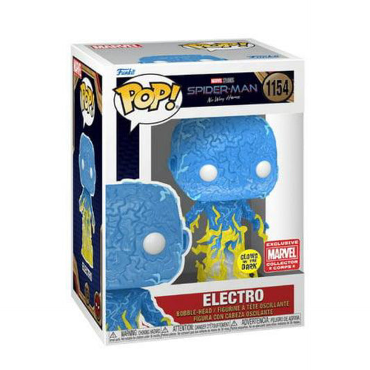 Funko Pop! Marvel Studios Spider-Man No Way Home Electro #1154 [Glows in the Dark] Collector Corps Exclusive