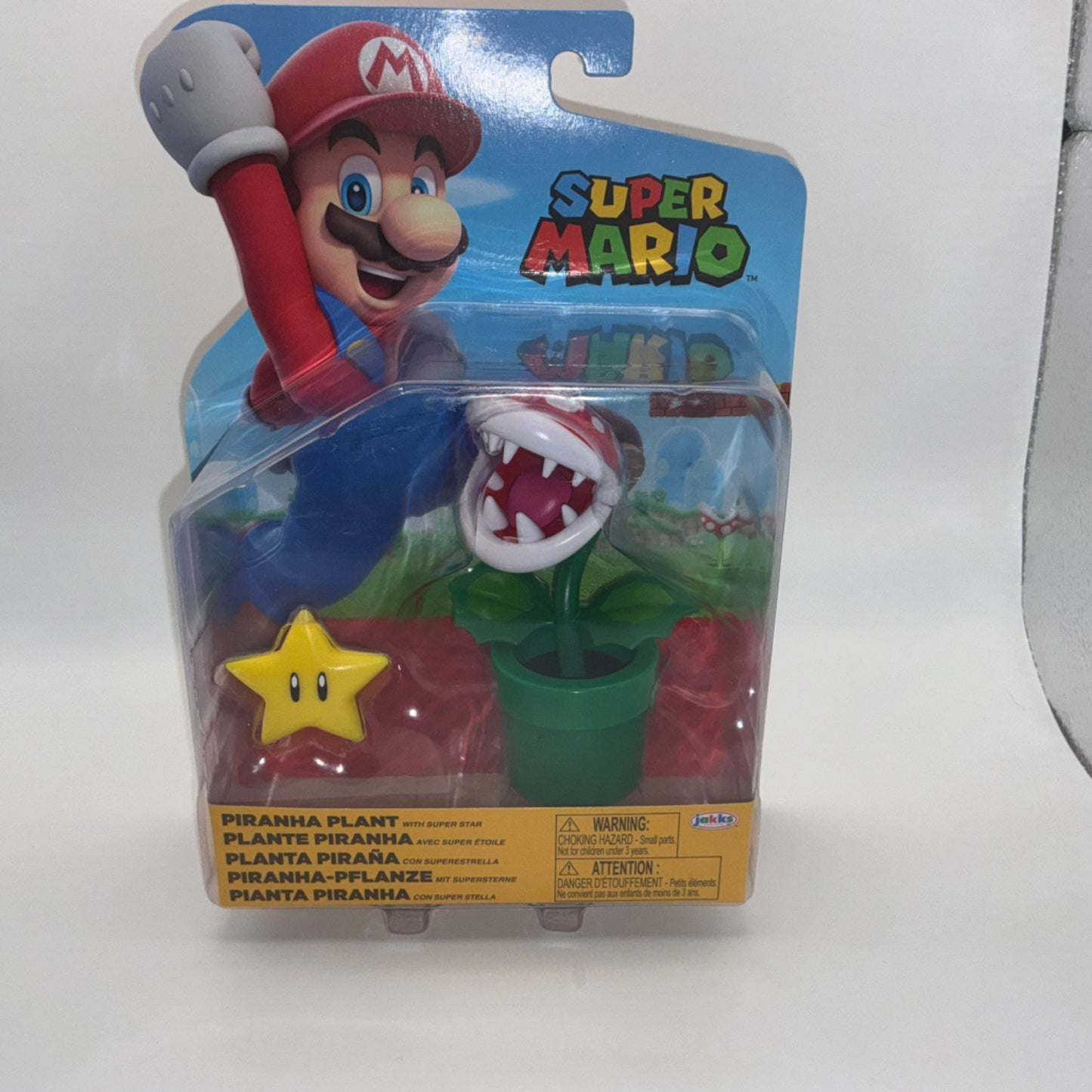 Nintendo Super Mario Piranha with Super Star Figure