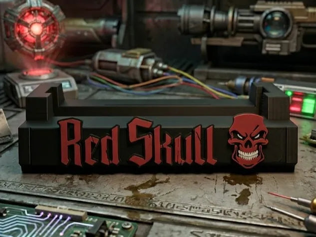 Red Skull Slab Stand Front Plate